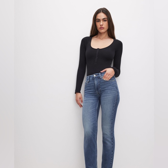 Good American Black Fitted Bodysuit with Buttoned Details - Picture 5 of 10